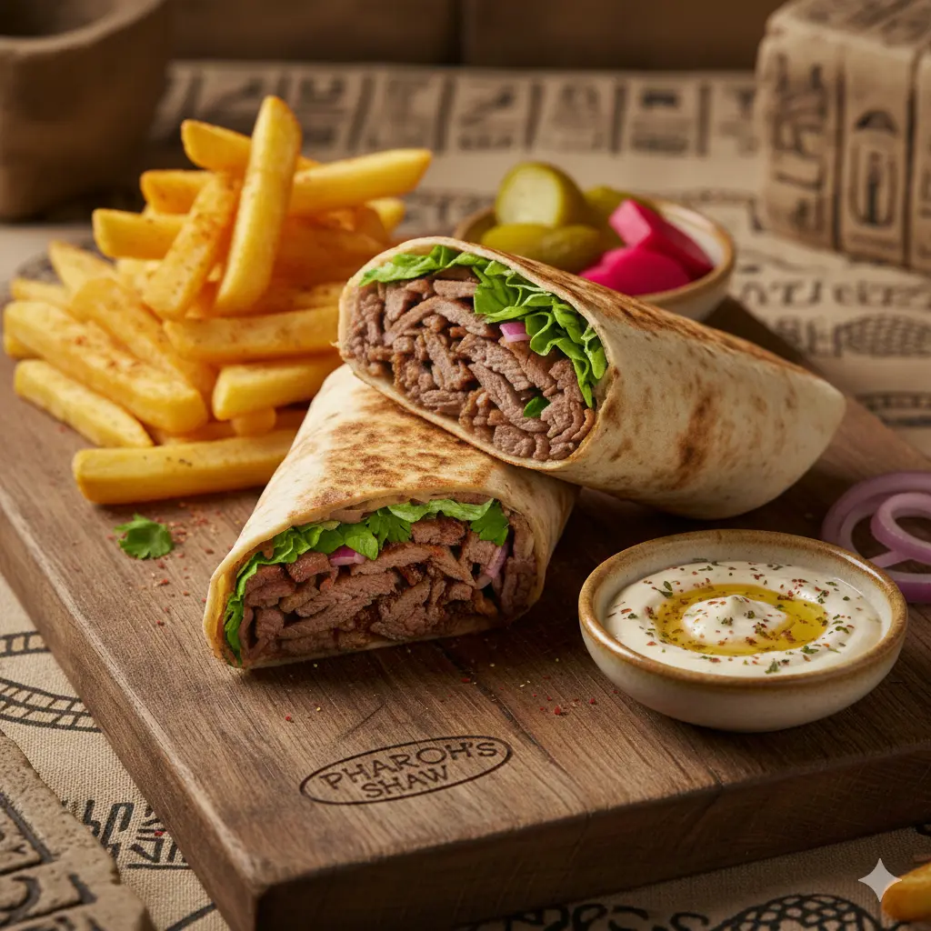 Delicious Pharaoh's Style Shawarma at Flame and Bite in Bowness, Calgary, AB